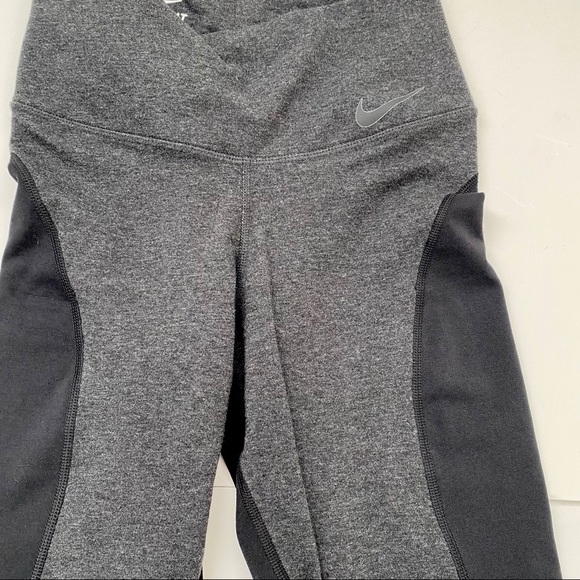 Nike Dri-Fit Power Crop Color Block Leggings S - Picture 2 of 5